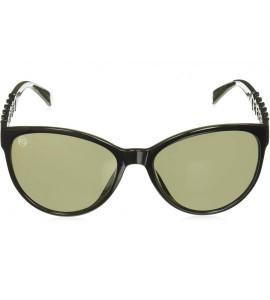 Cat Eye Women's Petra Cat-Eye Sunglasses - Black/Green - CE12O1YL73U $95.13