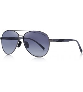 Oversized Men Classic Polarized Sunglasses Aluminum Pilot Sunglasses UV400 S8155 - Gray - C718CC7S3MT $22.71