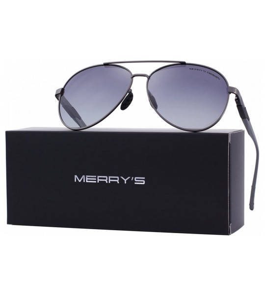 Oversized Men Classic Polarized Sunglasses Aluminum Pilot Sunglasses UV400 S8155 - Gray - C718CC7S3MT $22.71