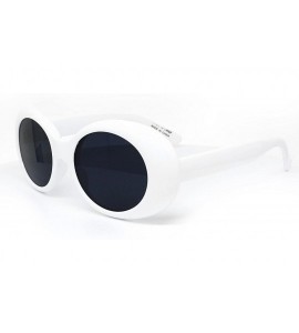 Oval SA122 Original Classic Dark Mod Round Pop Oval Lens Kurt Cobain Nirvana Bold Retro Vintage Sunglasses - White - CC182LMO...