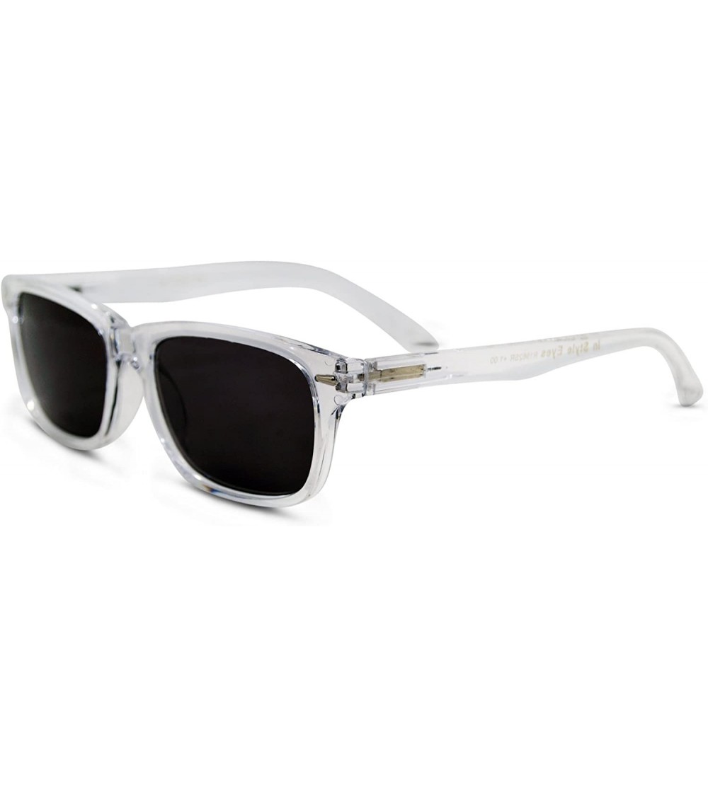 Square Seymore Retro Reading Sunglasses - NOT Bifocals - Clear - CQ17XWN03W5 $40.97