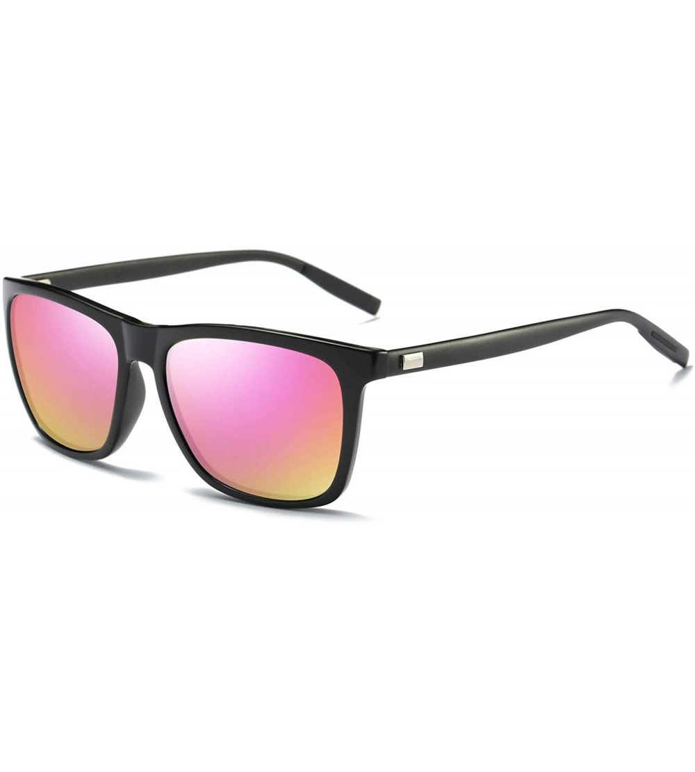 Sport Unisex Polarized Sunglasses For Men/Women Vintage fishing driving Sun Glasses A387 - Black-pink - CB18K5RW9UN $29.48