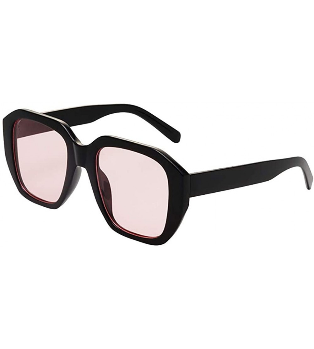 Square Oversized Square Aviator Polarized Sunglasses Big Flat Square Frame UV400 100% Protection Eyewear - Multicolor -B - CP...