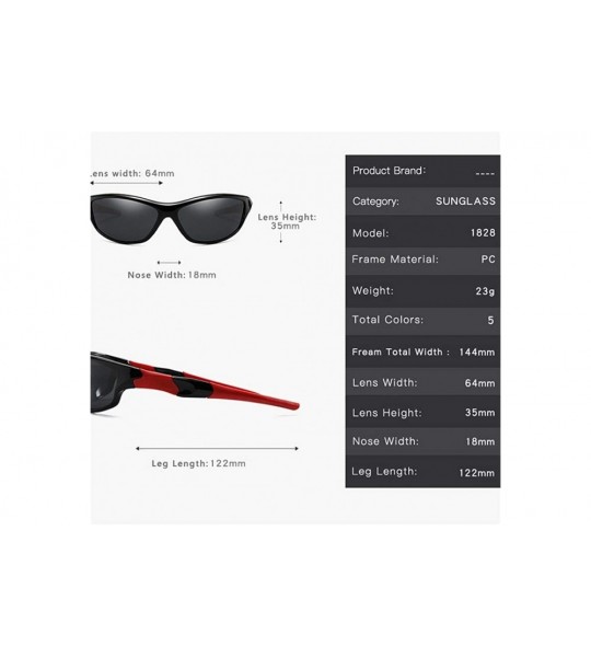 Square Polarized Sunglasses Driving Glasses Eyewear - Black Color - CV199QCN4X5 $18.52