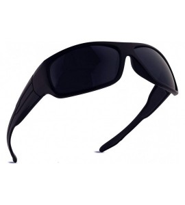 Sport Sports Sunglasses UV Protection Wrap Frame for Outdoor Sports Fishing Driving Golf Casual Fashion - Matte Black - CN193...