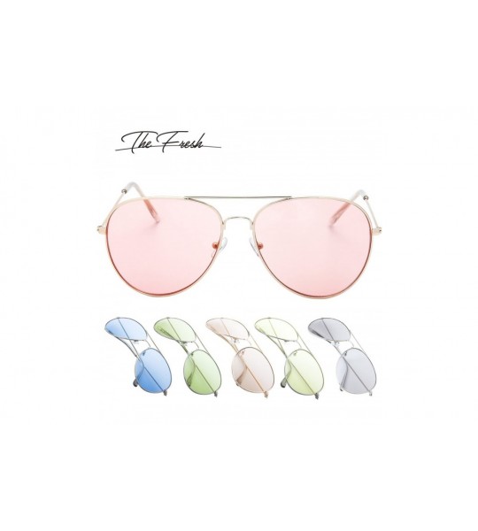 Aviator Classic Aviator Frame Light Color Lens XL Oversized Sunglasses Gift Box - 3-glod - CO1867DYKQQ $20.43