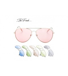 Aviator Classic Aviator Frame Light Color Lens XL Oversized Sunglasses Gift Box - 3-glod - CO1867DYKQQ $20.43