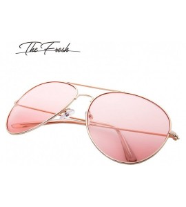 Aviator Classic Aviator Frame Light Color Lens XL Oversized Sunglasses Gift Box - 3-glod - CO1867DYKQQ $20.43