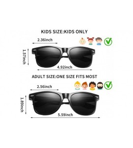 Square Bulk 12 Pack Neon Retro Sunglasses Unisex Adult Kids Party Favors Decor Glasses - Adult Black - C818ENM5HIZ $35.97