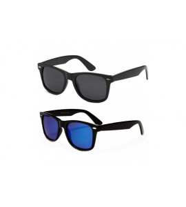 Square 2 Pack Classic California Style Adult POLARIZED Sunglasses Ages 15 - Mature - 2 Pack Black / Blue - CR18RE8SOAS $23.24