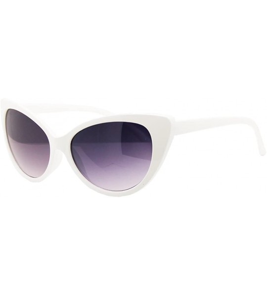 Cat Eye 50's Women's OG Classic Cat Eye Sunglasses - White - CW12OCUK7SJ $17.13