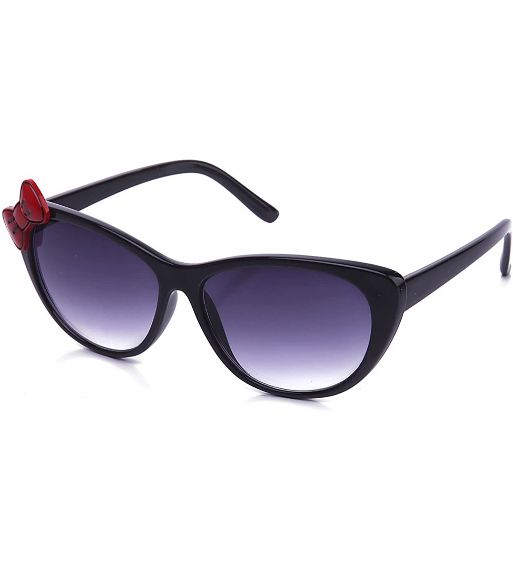 Wayfarer Women's High Fashion Cat Eye Bow Sunglasses - Red - CO11DCO551R $18.29