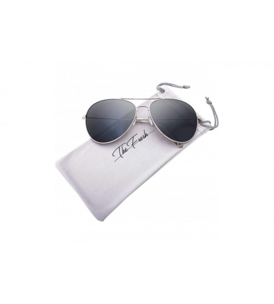 Oversized Classic Aviator Frame Light Color Lens XL Oversized Sunglasses Gift Box - 21-silver - C218OWR3O2Q $21.84