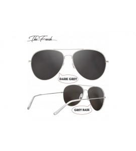 Oversized Classic Aviator Frame Light Color Lens XL Oversized Sunglasses Gift Box - 21-silver - C218OWR3O2Q $21.84