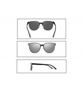 Rectangular Polarized Sunglasses Matte Finish Sun glasses Color Mirror Lens 100% UV Blocking - Silver2 - CV194C06O36 $42.32