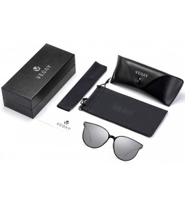 Rectangular Polarized Sunglasses Matte Finish Sun glasses Color Mirror Lens 100% UV Blocking - Silver2 - CV194C06O36 $42.32