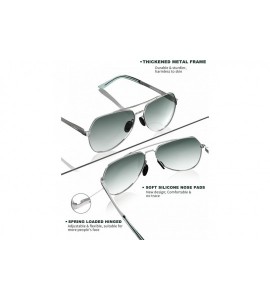 Oversized Mens Aviator Sunglasses Polarized Women UV 400 Protection - CL18A8RKO3I $28.58