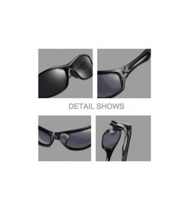 Round Polarized Sports Sunglasses for Men Cycling Driving Fishing Golf Tr90 Unbreakable Frame - CH18R478YWR $35.45