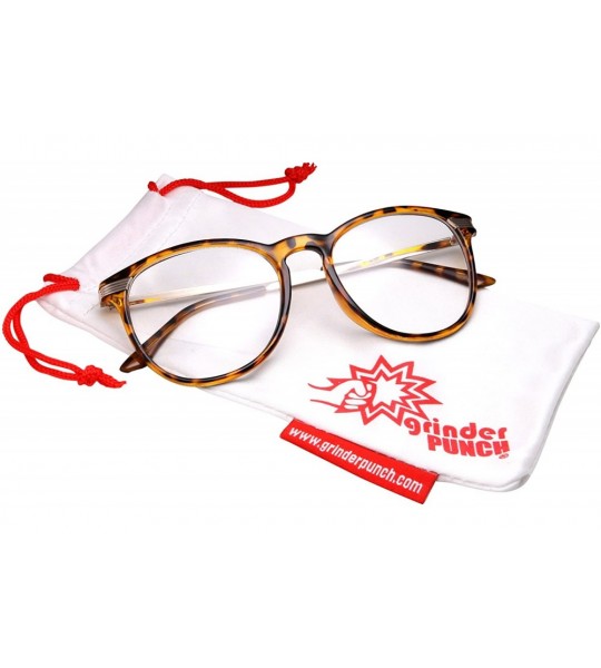 Round Round Clear Lens Glasses - Non-Prescription - Men and Women - Tortoise - CL18I9RXKOL $35.48