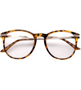 Round Round Clear Lens Glasses - Non-Prescription - Men and Women - Tortoise - CL18I9RXKOL $35.48