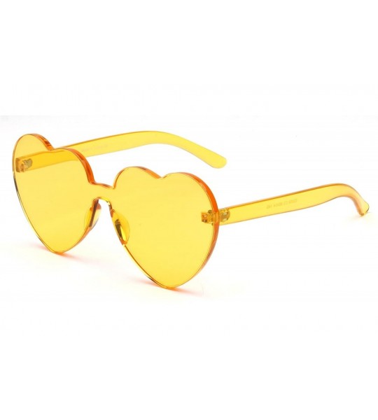 Rimless Heart-shaped Sunglasses Eyeglasses for Womens Girls S2058 - C3 - CX18GD9KTKU $25.60