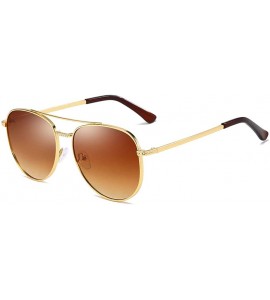 Oval Women Sunglasses Retro Grey Drive Holiday Oval Non-Polarized UV400 - Brown - C818R0R4ZNN $18.20