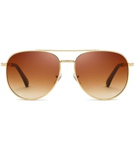 Oval Women Sunglasses Retro Grey Drive Holiday Oval Non-Polarized UV400 - Brown - C818R0R4ZNN $18.20