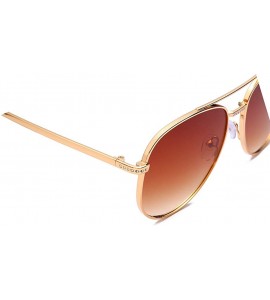 Oval Women Sunglasses Retro Grey Drive Holiday Oval Non-Polarized UV400 - Brown - C818R0R4ZNN $18.20