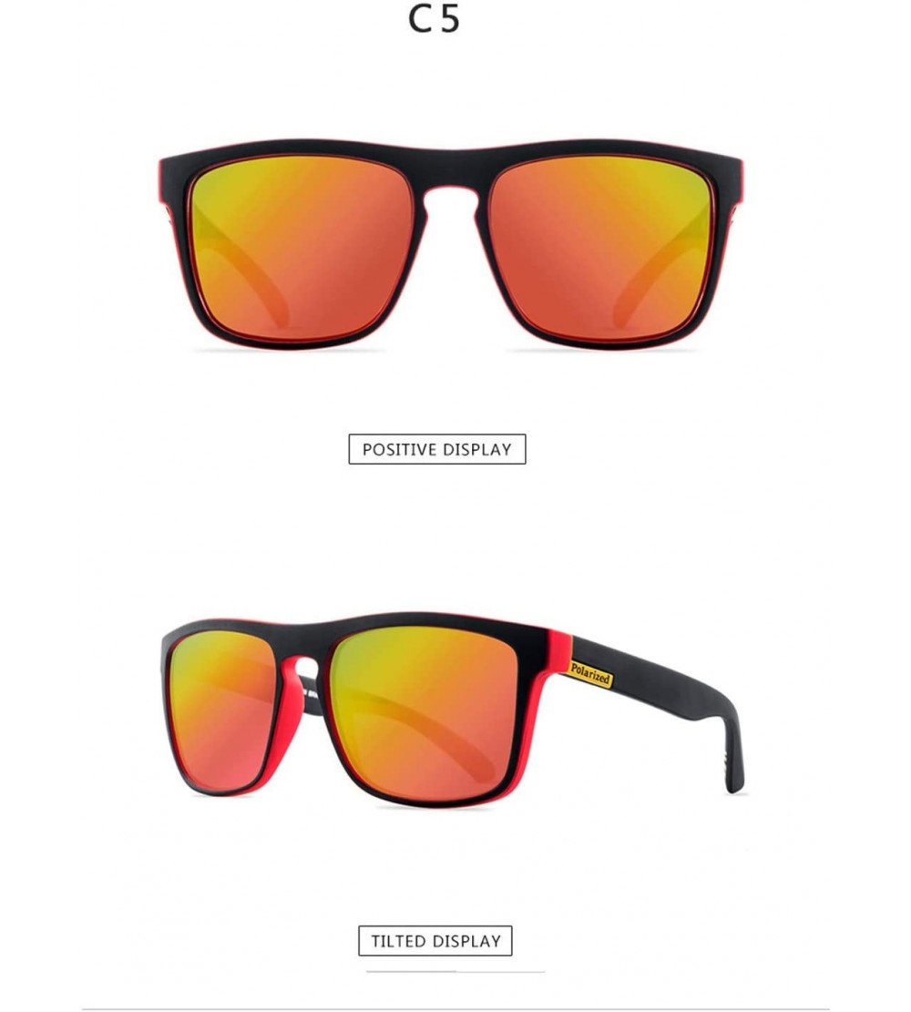 Oval Sun Glasses Polarized Sunglasses Men Mirror Fashion Square Ladies Sunglasses - C5 - CB194ONELRS $32.94