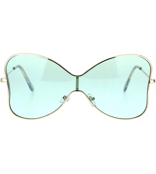 Butterfly Womens Bow Shape Butterfly Diva Shield Funk Designer Sunglasses - Green - C81836D2MZT $22.58