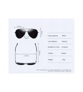 Aviator Men and women's metal polarizing sunglasses Polarizing toad glasses Classic driving Sunglasses - D - C918QQ20HMY $60.31