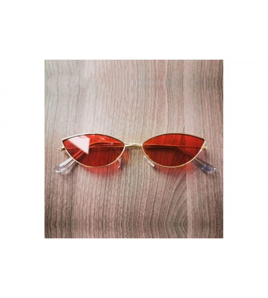 Cat Eye Women Cat Eye Sunglasses Cute Sexy Brand Designer Glasses Summer Retro Small Frame Black Red Cateye Sun Glasses - CR1...