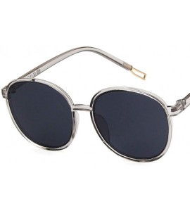 Round Unisex Sunglasses Retro Bright Black Grey Drive Holiday Round Non-Polarized UV400 - Grey - C318RI0SA00 $17.15