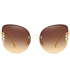 Round Unisex Sunglasses Retro Black Drive Holiday Round Non-Polarized UV400 - Brown - CV18R0QZ8AS $18.44