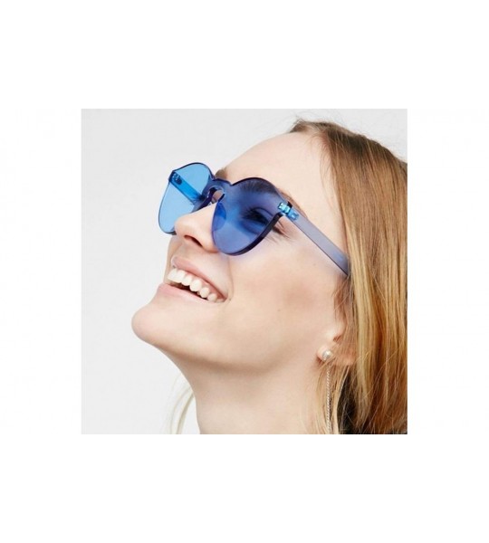 Round Unisex Fashion Candy Colors Round Outdoor Sunglasses Sunglasses - Dark Blue - C6190KX82GC $28.73