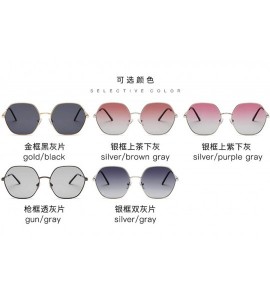 Sport Men and women fashion retro metal polygon irregular polarized sunglasses prom mirror party travel - White - C318T3XXIUA...