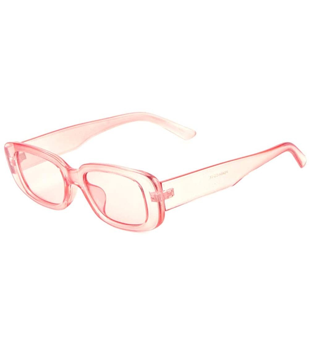 Square Crystal Color Square Thick Plastic Frame Sunglasses - Red - C41983I67DX $27.07