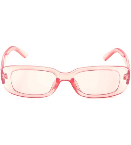 Square Crystal Color Square Thick Plastic Frame Sunglasses - Red - C41983I67DX $27.07