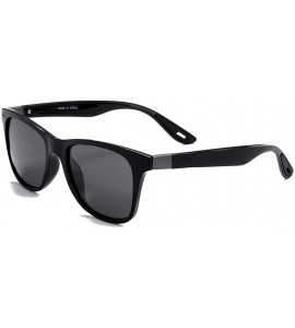 Oversized Men's Polarized Sunglasses Driving Square Frame Brand Designer Classic K0622 - Gossyblack&grey - CM18SRXXAAK $19.40