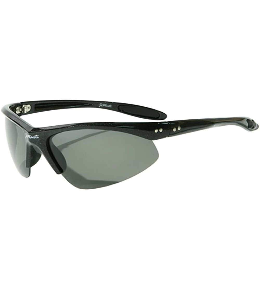 Wrap JMP8 Polarized Sunglasses for Golf- Fishing- Cycling. - Black & Smoke - C9111SOKF59 $48.30