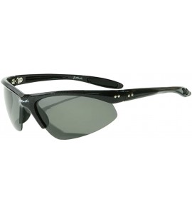 Wrap JMP8 Polarized Sunglasses for Golf- Fishing- Cycling. - Black & Smoke - C9111SOKF59 $48.30