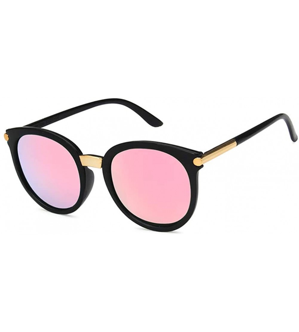 Oval Women Sunglasses Retro Gradient Brown Pink Drive Holiday Oval Non-Polarized UV400 - CR18RI0RLHN $17.83