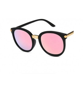 Oval Women Sunglasses Retro Gradient Brown Pink Drive Holiday Oval Non-Polarized UV400 - CR18RI0RLHN $17.83