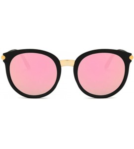 Oval Women Sunglasses Retro Gradient Brown Pink Drive Holiday Oval Non-Polarized UV400 - CR18RI0RLHN $17.83