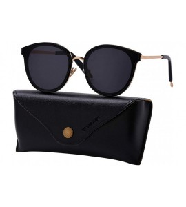 Oval Oversized Sunglasses for Women - Round Mirroed lens U117 - CM18E66OGH3 $27.93