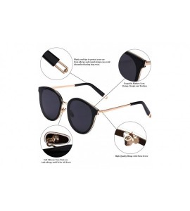 Oval Oversized Sunglasses for Women - Round Mirroed lens U117 - CM18E66OGH3 $27.93