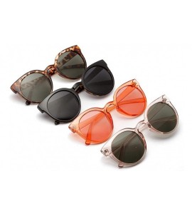 Goggle Ultra-light Women Round Fashion glasses Brand Designer Party Sunglasses UV400 - Leopard - CA18RRYGALD $23.01