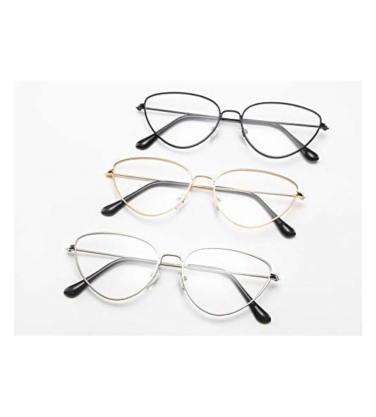 Oversized Fashion Nearsighted Cat Eye - 1.50 Myopia Glasses Womens Gold Frame Cateye Style Distance Spectacles - Gold - CT18R...