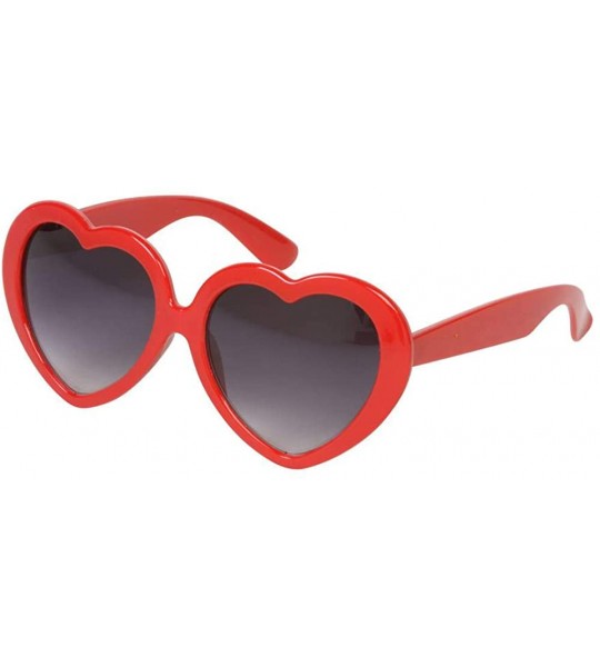 Oversized Heart Shaped Lolita Sunglasses - Red - CK12NYSXBQK $17.72