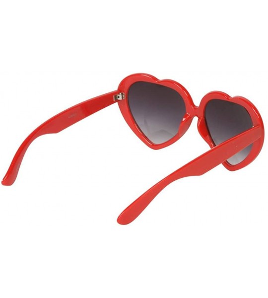 Oversized Heart Shaped Lolita Sunglasses - Red - CK12NYSXBQK $17.72